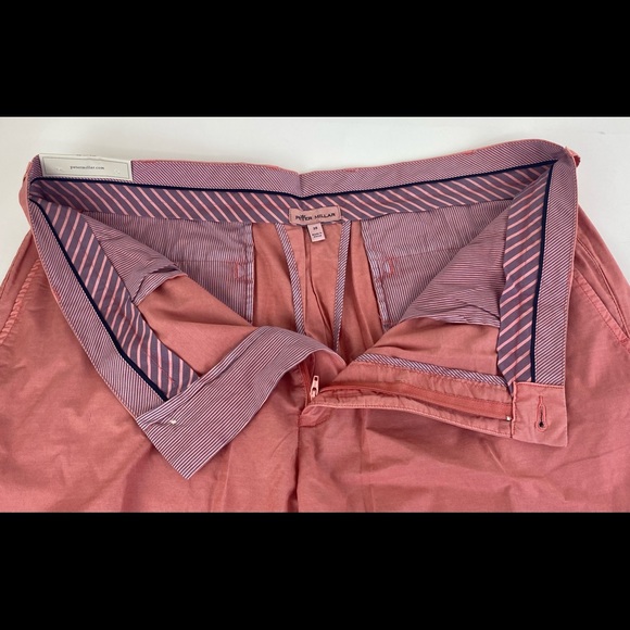 NWT Peter Millar Seaside Golf Shorts Light Cotton Blend Salmon Size 38 $115 - Picture 6 of 9
